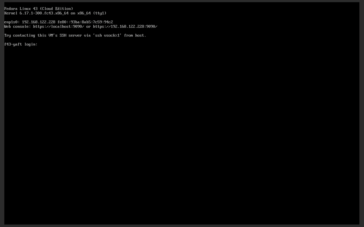 yaft-drm running a graphical terminal session on the Linux console